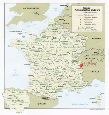 Carte region savoie La Plagne